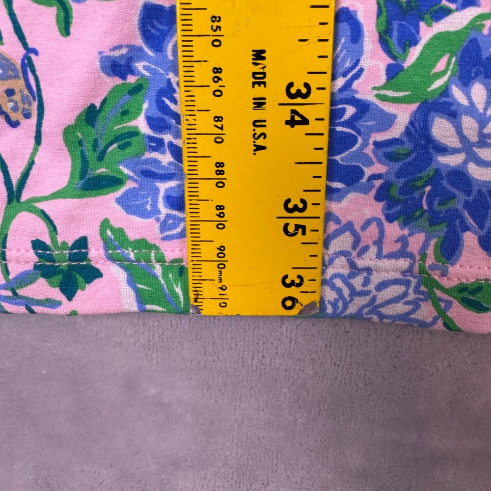 Lilly Pulitzer Sophiletta Shift Dress Womens L Pink Blue Floral Notched Neck - Picture 4 of 8